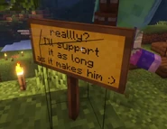 really? I'll support it as long as it makes him :)