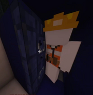 The worker in the bathroom