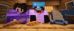 Roier, Jaiden and Bobby holding pizzas
