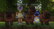 Picture Quackity took of Foolish and Leonarda with the Capybaras