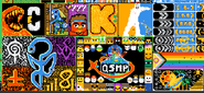 Main QSMP Cubito art, Cellbit's logo, heavily decorated WallShark, Roier Angry Birds, Karmaland logo, Pride flag, and a Quackity/Las Nevadas.