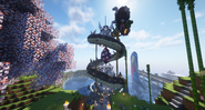 Wide view of Foolish’s Dragon Statue