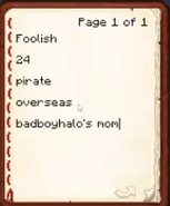 Cucurucho's survey, filled in by Foolish on the first day