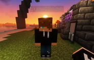 Arin outside his house.