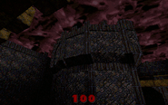 One of the towers near the start of the level. While geometry is somewhat different, the tower shape is unique to this level.