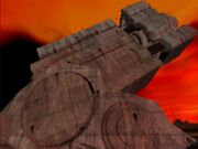 The Big Gun as seen from the Power Plant.