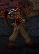 Shambler charging his Lightning Beam