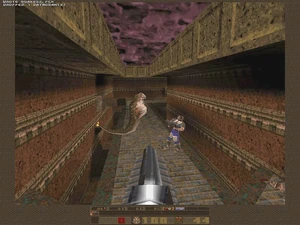 E1M5: Gloom Keep. HUD and Shotgun model from Qtest.