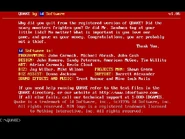Exit Screen from the original registered 1.06 DOS/Win95 version of Quake.