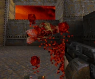 Gibbing in Quake II.