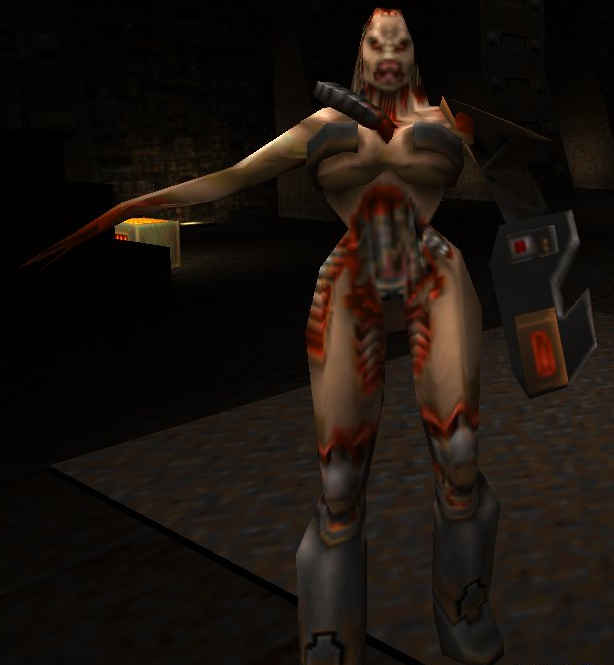   In Quake 2, an Iron Maiden is a Strogg based off of a female hum...