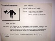 Character sheet of the Axe Ogre.
