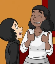 Ayomide and Elizabeth in strip 5230: Thumbs Up For Ayo!.