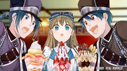 Twins and Alice at desserts. (Site)