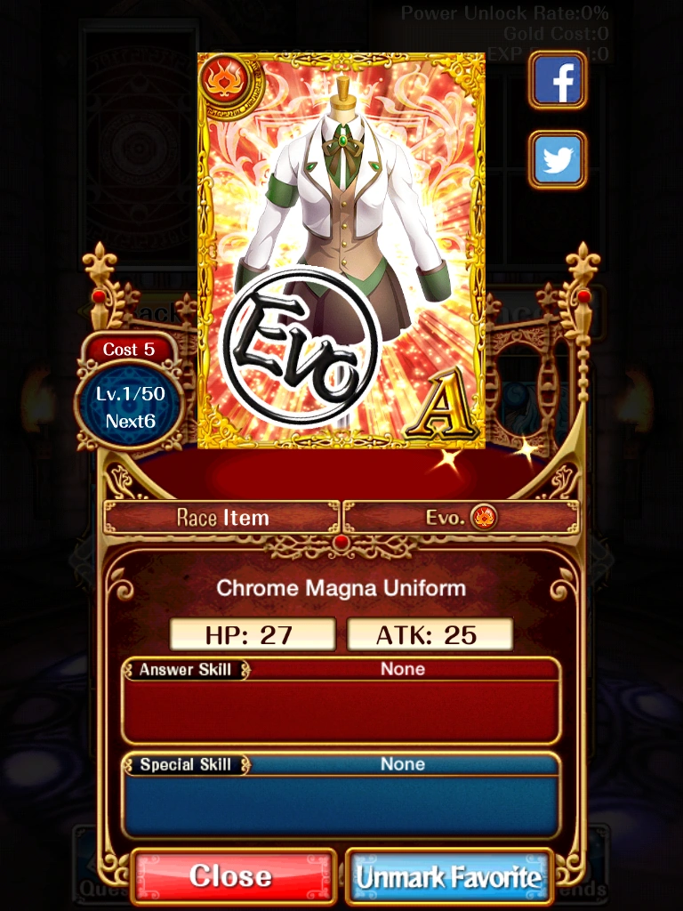 Chrome Magna Uniform Quiz RPG The World of Mystic Wiz Wiki Fandom