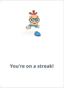 You're on a streak card