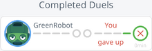 Completed Duel - Gave Up