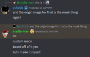Woah lol.png (25 KB) Zvardin stating that V-264's second face doesn't use the mask image, and is instead custom made.