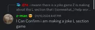 Zvardin Confirming the L section is getting its own game