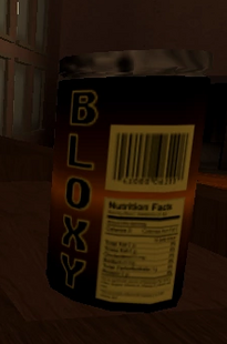 Bloxy Cola found inside on of the buildings.