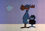 Rocky and Bullwinkle Dressed up as Boris and Natasha