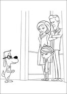 Mr. Peabody invites The Petersons coloring page