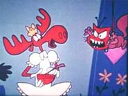 Rocky and Bullwinkle as Little Miss Muffet and a Spider