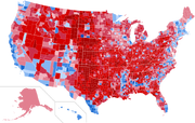United States presidential election results by county, 2016