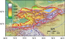 Kyrgyzstan Topography