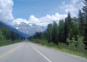 Highway 16 (Yellowhead Highway) while passing through Mt