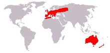 Oryctolagus cuniculus geographical distribution