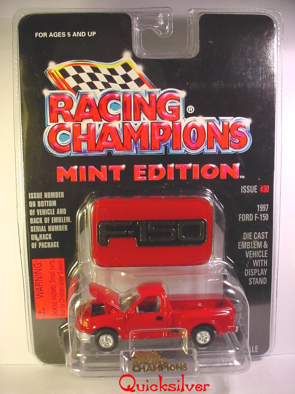 Details about   1997 FORD F150 PICKUP SILVER Racing Champions mint issue w/stand 1:63 Scale 