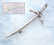 Silver sword pin