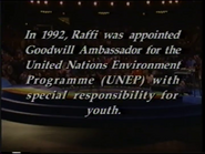 A text fact about Raffi who was appointed Goodwill Ambassador in 1992