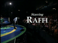 Raffi taking one final bow while the starring credit shows his name
