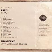 Advanced CD back cover