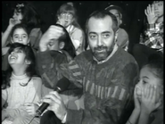 Raffi in a sweater at the show's rehearsal