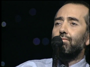 Raffi trumpeting in close-up