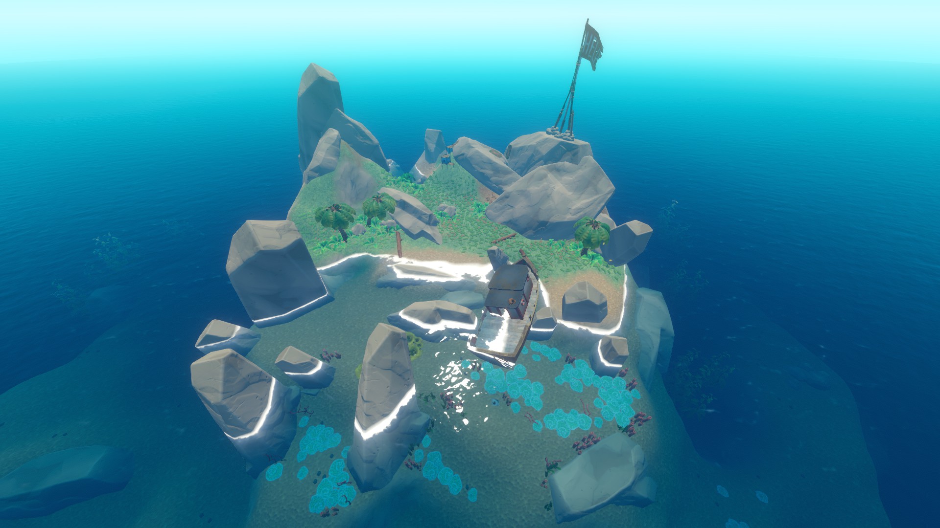 large islands in raft survival game