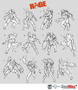 Early variations of the Small Mutant model by artist Brandon Kitkouski