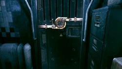 A locked door