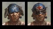 Concept of Wasted Soldier head varieties by artist Ben Olson