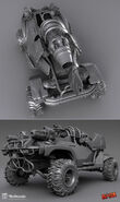 Gearhead vehicle concept art by artist Joey Struve