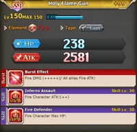 FLB Holy Flame Gun with +99 bonus stats