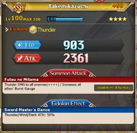 MLB Takemikazuchi with +99 bonus stats