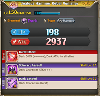 FLB Jealous Hammer Rebel Punisher with +99 bonus stats