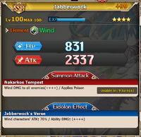 MLB Jabberwock with +99 bonus stats