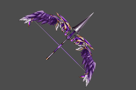 Poisonous Purple Sparkle & Black Double Bow Tote