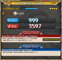 MLB God Kaiser Dragoon with +99 bonus stats