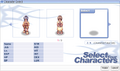 The character selection window in RO.